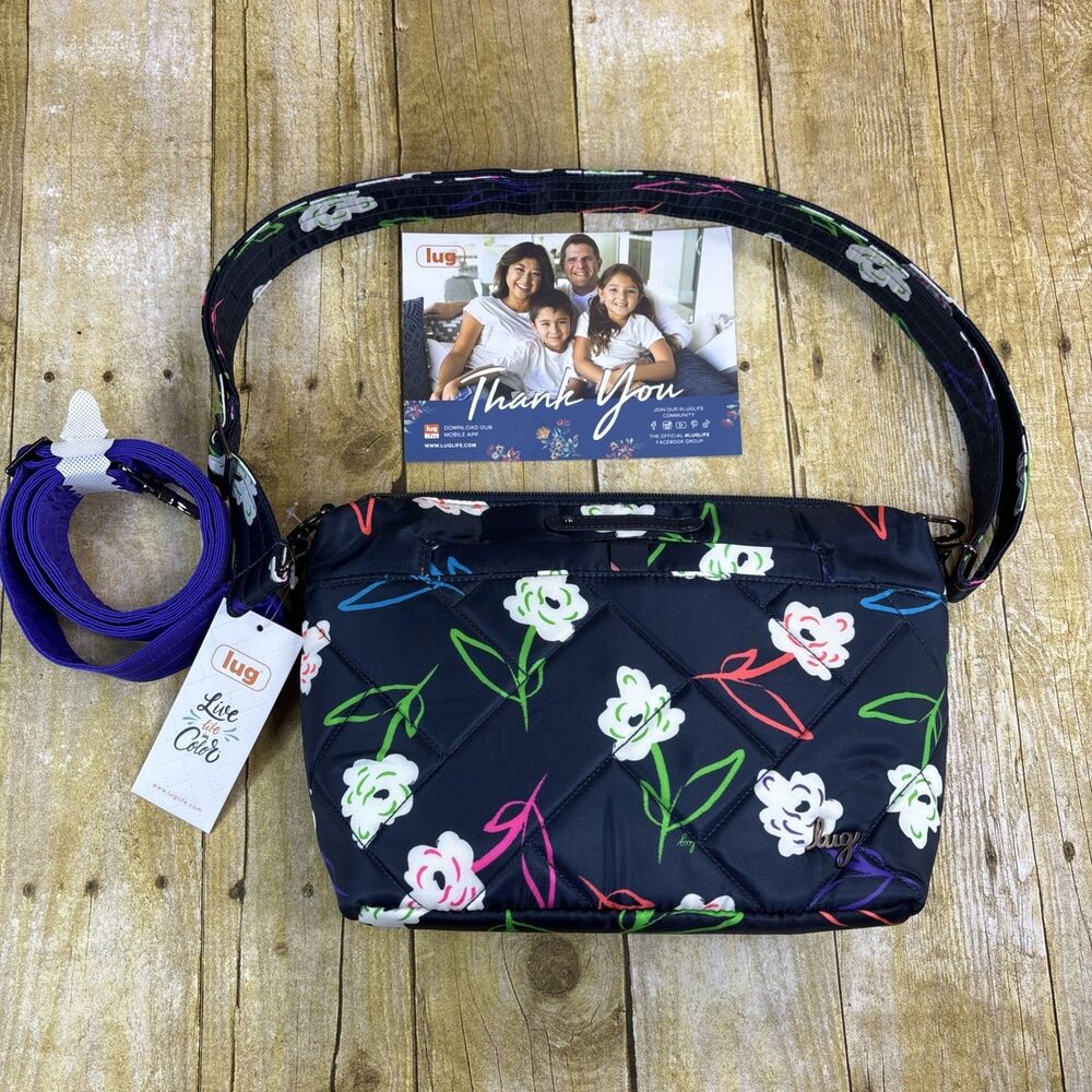 Lug Flare 2 Crossbody Bag Bright Floral Adjustable Removable Straps NWT RFID